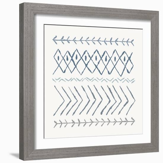 Nordic Vibes II Blue-Moira Hershey-Framed Art Print