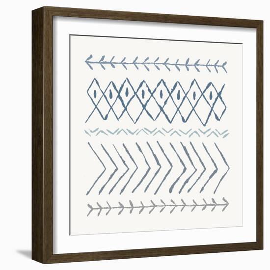 Nordic Vibes II Blue-Moira Hershey-Framed Art Print