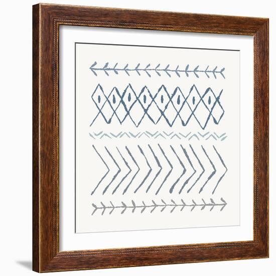 Nordic Vibes II Blue-Moira Hershey-Framed Art Print