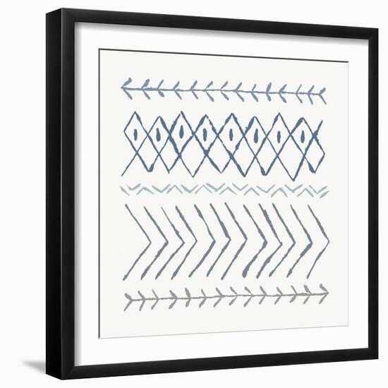 Nordic Vibes II Blue-Moira Hershey-Framed Art Print