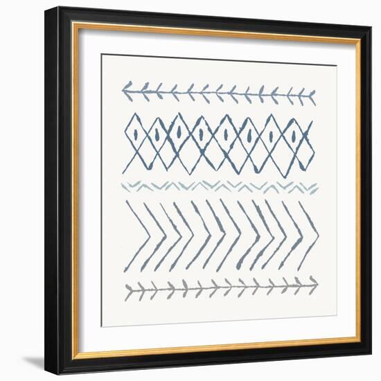 Nordic Vibes II Blue-Moira Hershey-Framed Art Print