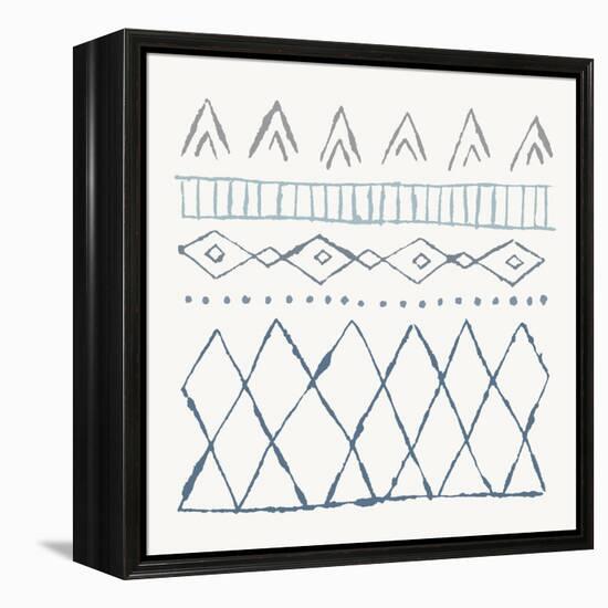 Nordic Vibes III Blue-Moira Hershey-Framed Stretched Canvas