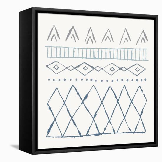 Nordic Vibes III Blue-Moira Hershey-Framed Stretched Canvas