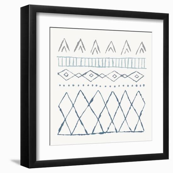 Nordic Vibes III Blue-Moira Hershey-Framed Art Print