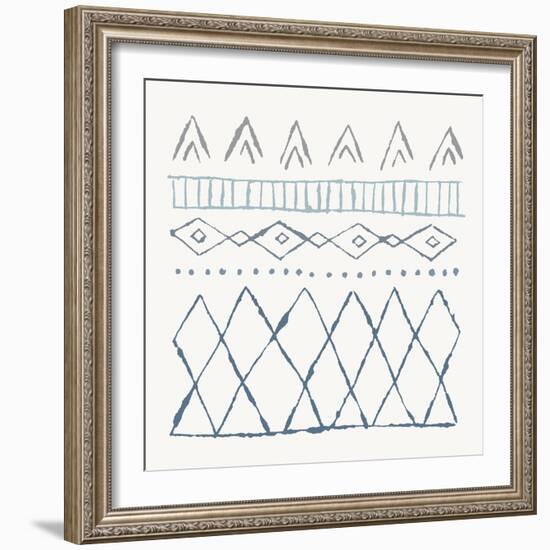 Nordic Vibes III Blue-Moira Hershey-Framed Art Print