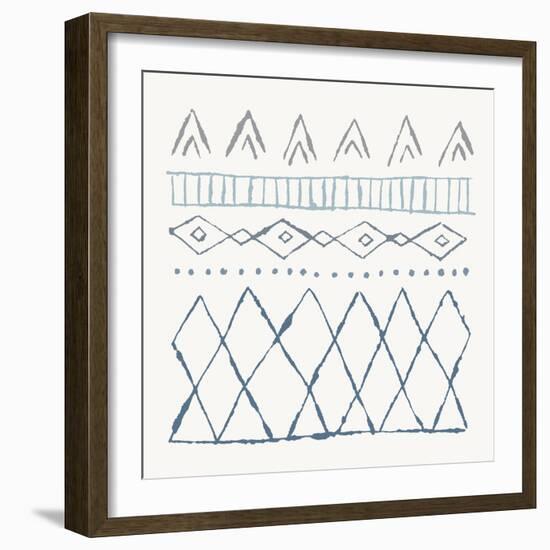 Nordic Vibes III Blue-Moira Hershey-Framed Art Print