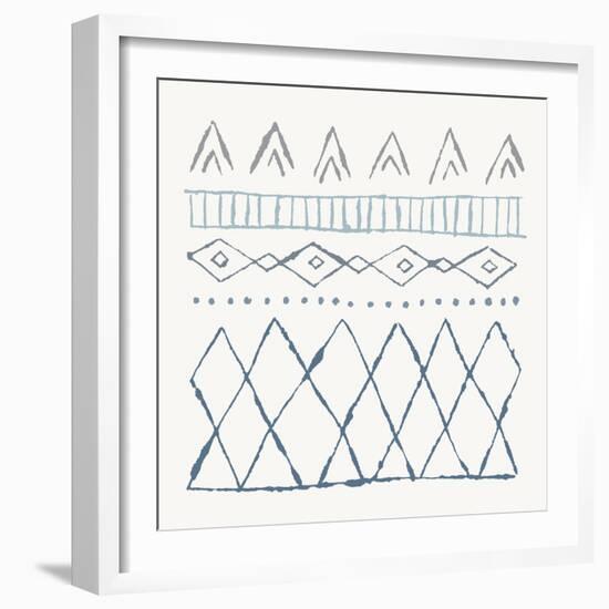 Nordic Vibes III Blue-Moira Hershey-Framed Art Print