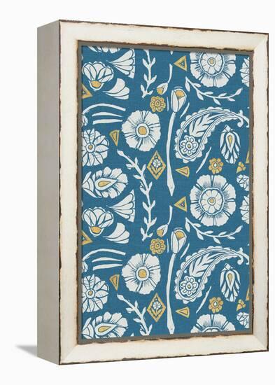 Nordic Woodcut Pattern X-Daphne Brissonnet-Framed Stretched Canvas