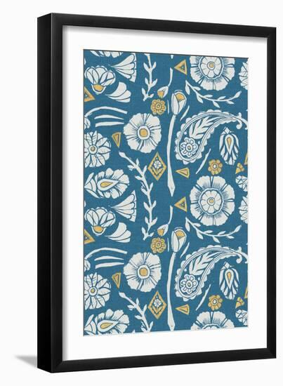 Nordic Woodcut Pattern X-Daphne Brissonnet-Framed Art Print