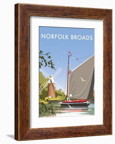 Norfolk Broads - Dave Thompson Contemporary Travel Print-Dave Thompson-Framed Art Print