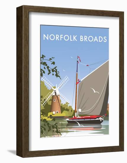 Norfolk Broads - Dave Thompson Contemporary Travel Print-Dave Thompson-Framed Art Print