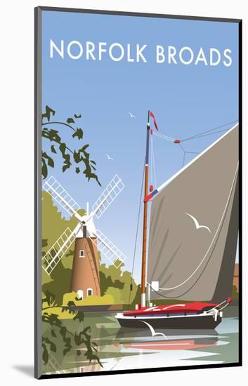 Norfolk Broads - Dave Thompson Contemporary Travel Print-Dave Thompson-Mounted Giclee Print