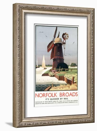 Norfolk Broads Windmill-null-Framed Art Print