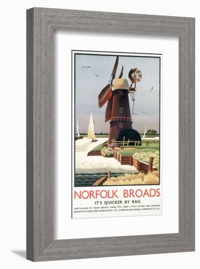 Norfolk Broads Windmill-null-Framed Art Print