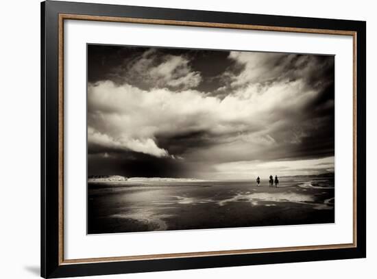 Norfolk Coastline with Horse Riders-Tim Kahane-Framed Photographic Print