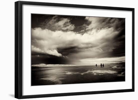 Norfolk Coastline with Horse Riders-Tim Kahane-Framed Photographic Print