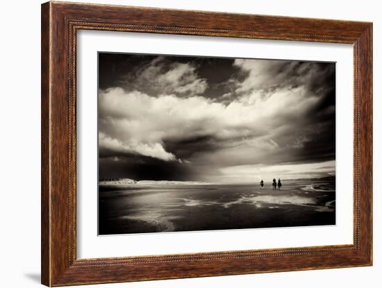 Norfolk Coastline with Horse Riders-Tim Kahane-Framed Photographic Print