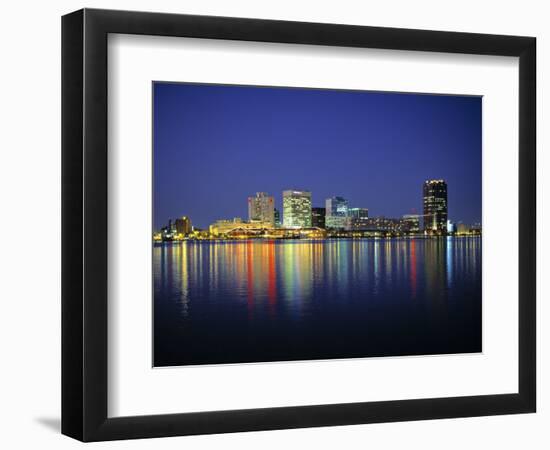 Norfolk Skyline, Virginia, USA-Walter Bibikow-Framed Photographic Print