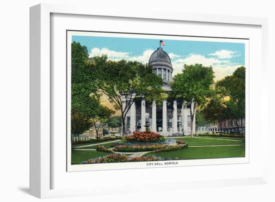 Norfolk, Virginia, Exterior View of City Hall-Lantern Press-Framed Art Print