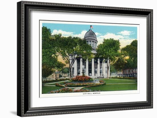 Norfolk, Virginia, Exterior View of City Hall-Lantern Press-Framed Art Print