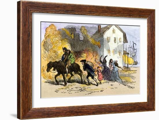 Norfolk, Virginia, Shelled by British Ships, 1776-null-Framed Giclee Print