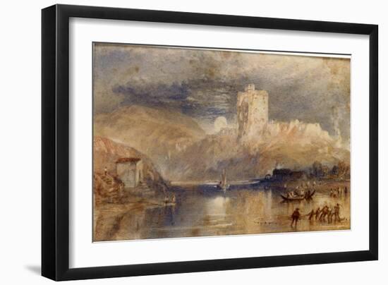 Norham Castle - Moonrise-J. M. W. Turner-Framed Giclee Print