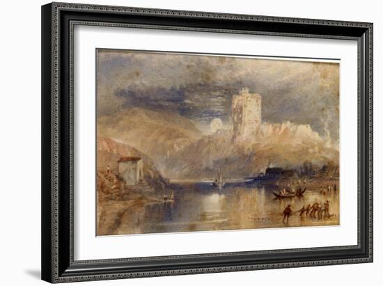 Norham Castle - Moonrise-J. M. W. Turner-Framed Giclee Print