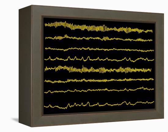 Normal EEG Read Out of the Brains Alpha Waves-Science Photo Library-Framed Premier Image Canvas