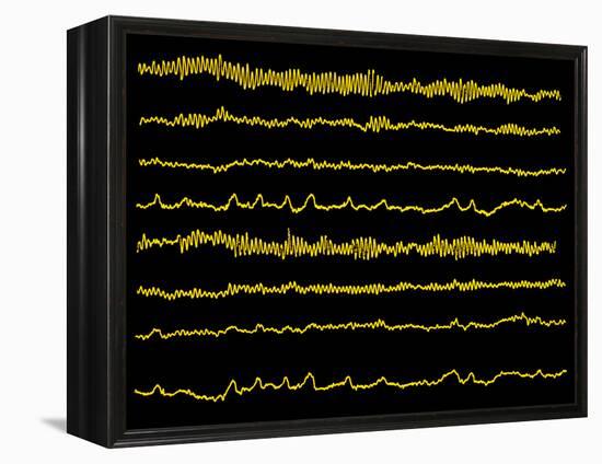 Normal EEG Read Out of the Brains Alpha Waves-Science Photo Library-Framed Premier Image Canvas