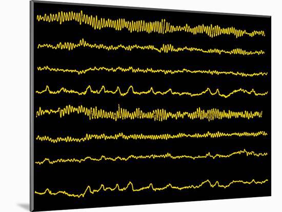 Normal EEG Read Out of the Brains Alpha Waves-Science Photo Library-Mounted Photographic Print