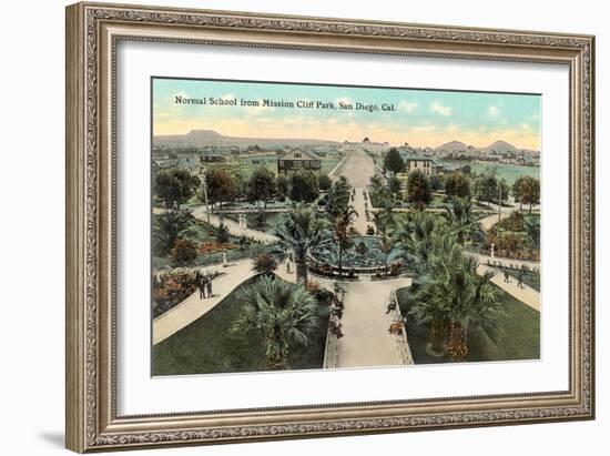 Normal School from Mission Cliff Park-null-Framed Art Print