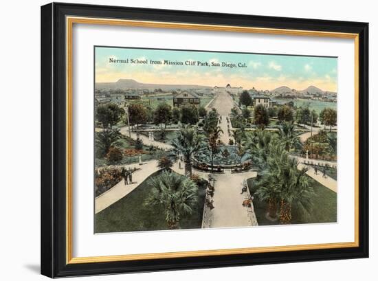 Normal School from Mission Cliff Park-null-Framed Art Print