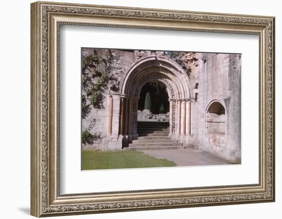 Norman Arch leading to cloisters, Dryburgh Abbey, Berwick-shire, Scotland, 20th century-CM Dixon-Framed Photographic Print