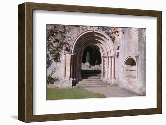 Norman Arch leading to cloisters, Dryburgh Abbey, Berwick-shire, Scotland, 20th century-CM Dixon-Framed Photographic Print