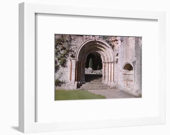 Norman Arch leading to cloisters, Dryburgh Abbey, Berwick-shire, Scotland, 20th century-CM Dixon-Framed Photographic Print