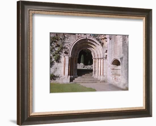 Norman Arch leading to cloisters, Dryburgh Abbey, Berwick-shire, Scotland, 20th century-CM Dixon-Framed Photographic Print