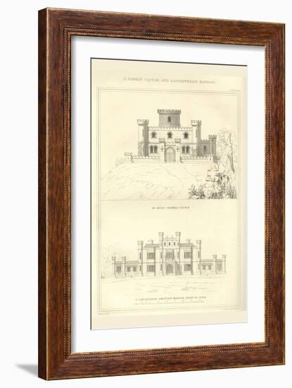 Norman Castle and Lancastrian Mansion-Richard Brown-Framed Art Print