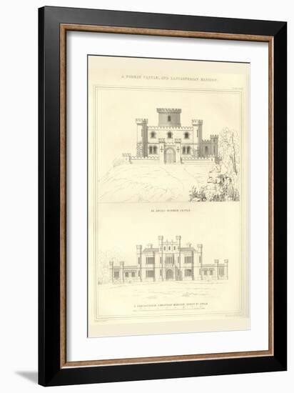 Norman Castle and Lancastrian Mansion-Richard Brown-Framed Art Print