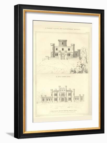 Norman Castle and Lancastrian Mansion-Richard Brown-Framed Art Print