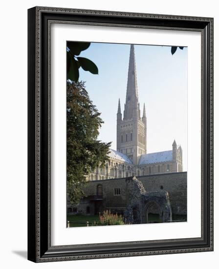 Norman Cathedral, Dating from 11th Century, with 15th Century Spire, Norwich-Nedra Westwater-Framed Photographic Print