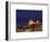 Norman Cathedral Lit Up at Dusk, Cefalu, Sicily, Italy, Mediterranean, Europe-John Miller-Framed Photographic Print