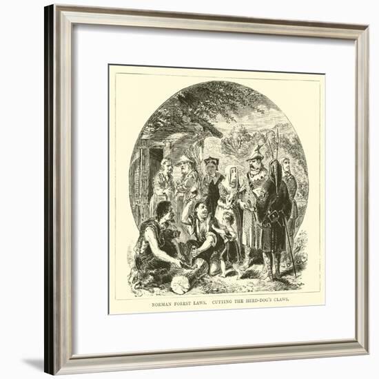 Norman Forest Laws, Cutting the Herd-Dog's Claws-null-Framed Giclee Print