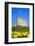 Norman Keep and daffodils, Cardiff Castle, Cardiff, Wales, United Kingdom, Europe-Billy Stock-Framed Photographic Print