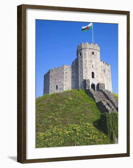 Norman Keep, Cardiff Castle, Cardiff, South Wales, Wales, United Kingdom, Europe-Billy Stock-Framed Photographic Print