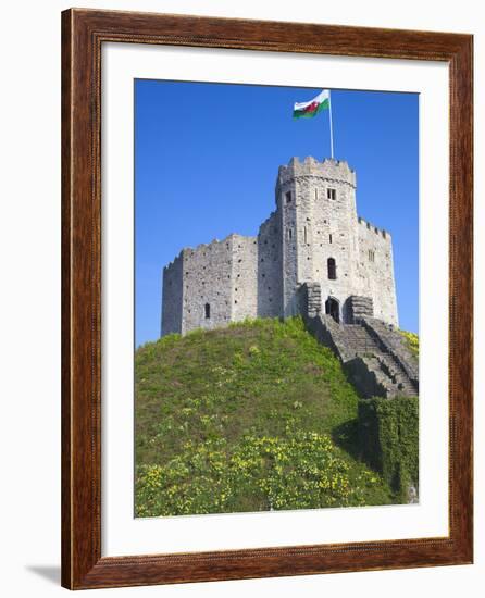 Norman Keep, Cardiff Castle, Cardiff, South Wales, Wales, United Kingdom, Europe-Billy Stock-Framed Photographic Print