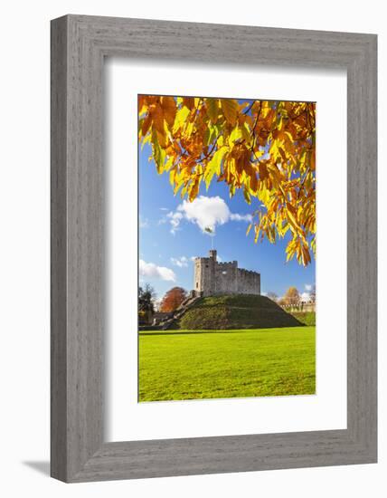 Norman Keep in autumn, Cardiff Castle, Cardiff, Wales, United Kingdom, Europe-Billy Stock-Framed Photographic Print