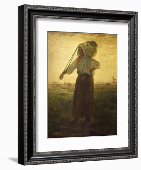 Norman Milkmaid in Greville, 1874-Jean-François Millet-Framed Giclee Print