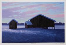 Three Barns-Norman R^ Brown-Collectable Print