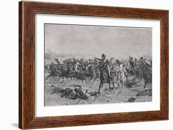 Norman Ramsay at Fuentes de Onoro, 5th May 1811, Illustration from 'British Battles on Land and…-William Barnes Wollen-Framed Giclee Print