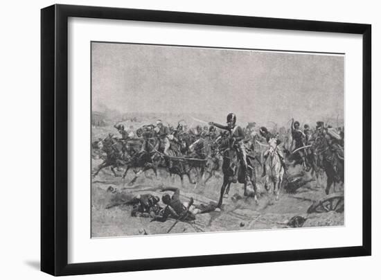 Norman Ramsay at Fuentes de Onoro, 5th May 1811, Illustration from 'British Battles on Land and…-William Barnes Wollen-Framed Giclee Print